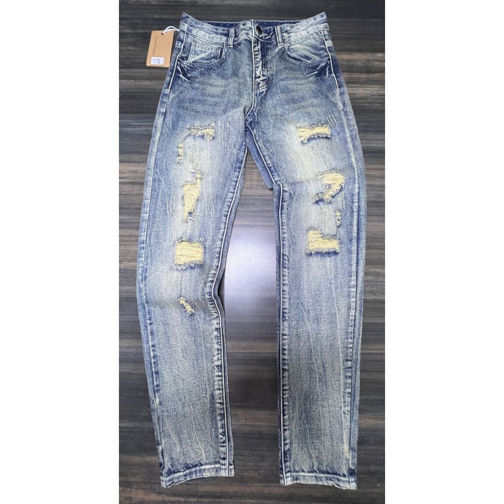 Dant Bulun Distressed Ripped Denim Jeans Vintage‎ Wash Streetwear Size 28